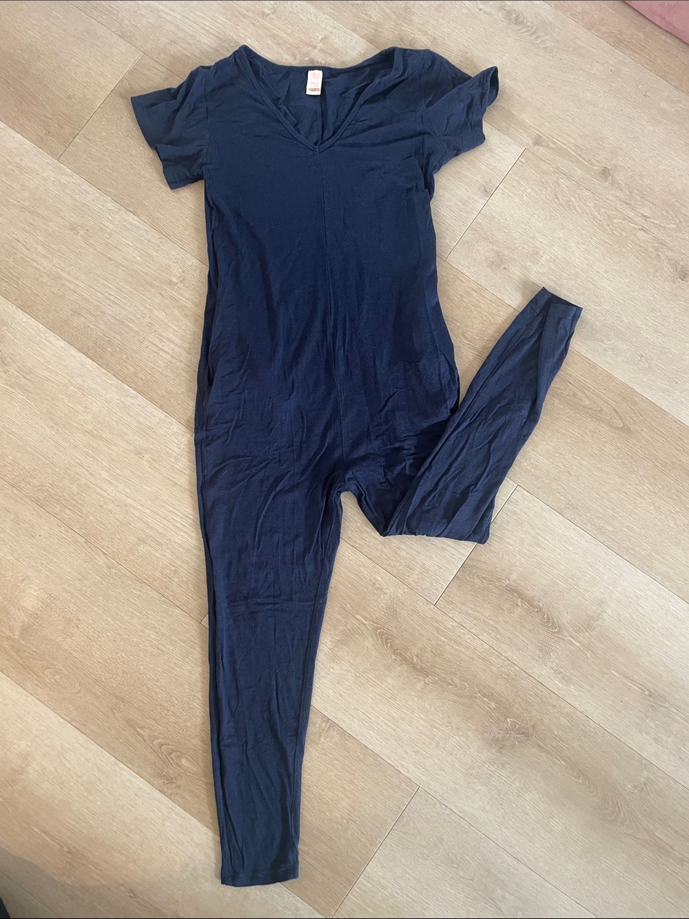 Smash + Tess Navy V-Neck One-Piece Jumpsuit